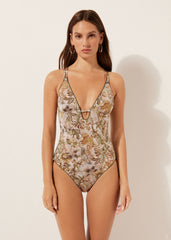 Tropical Foliage One Piece Swimsuit