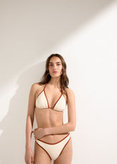 Triangle Swimsuit Top Bicolor Piping