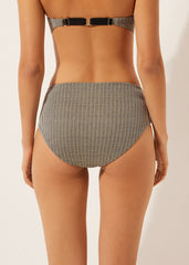 High-Waisted Swimsuit Bottoms Golden Stripes