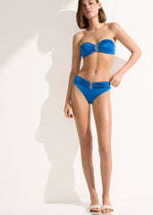 Shiny Satin High Rise Swimsuit Bottom