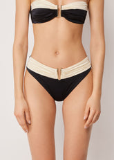 High-Rise Swimsuit Bottom Elegant Bicolor