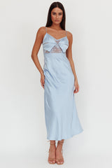 Impressions Lace Bodice Maxi Dress Blue