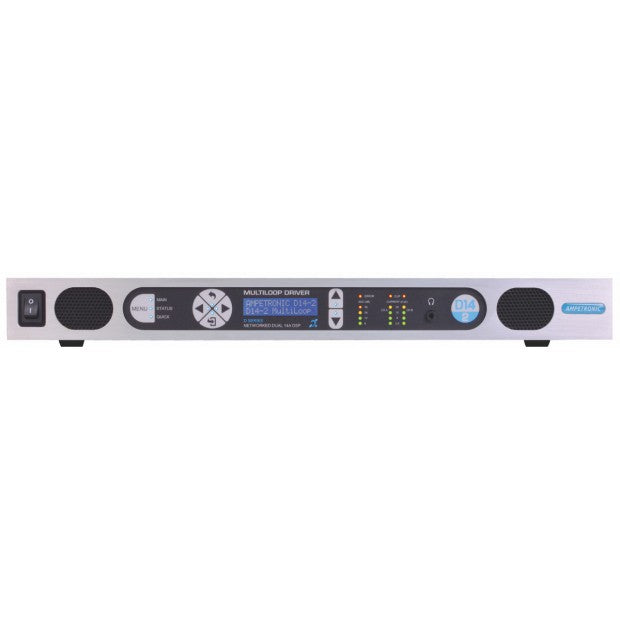 Listen Technologies D14-2-DANTE - D Series MultiLoop Driver (14 Amps x 2) - Dante