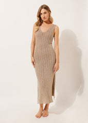 Crocheted Lamé Maxi Dress