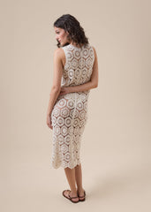 Crocheted Maxi Gilet