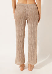 Long Crocheted Lamé Pants