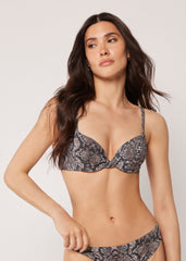 Push Up Swimsuit Top Classic Snake
