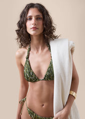 Triangle Swimsuit Top Natural Tie-Dye