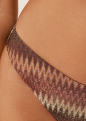 Golden Chevron Brazilian Swimsuit Bottoms
