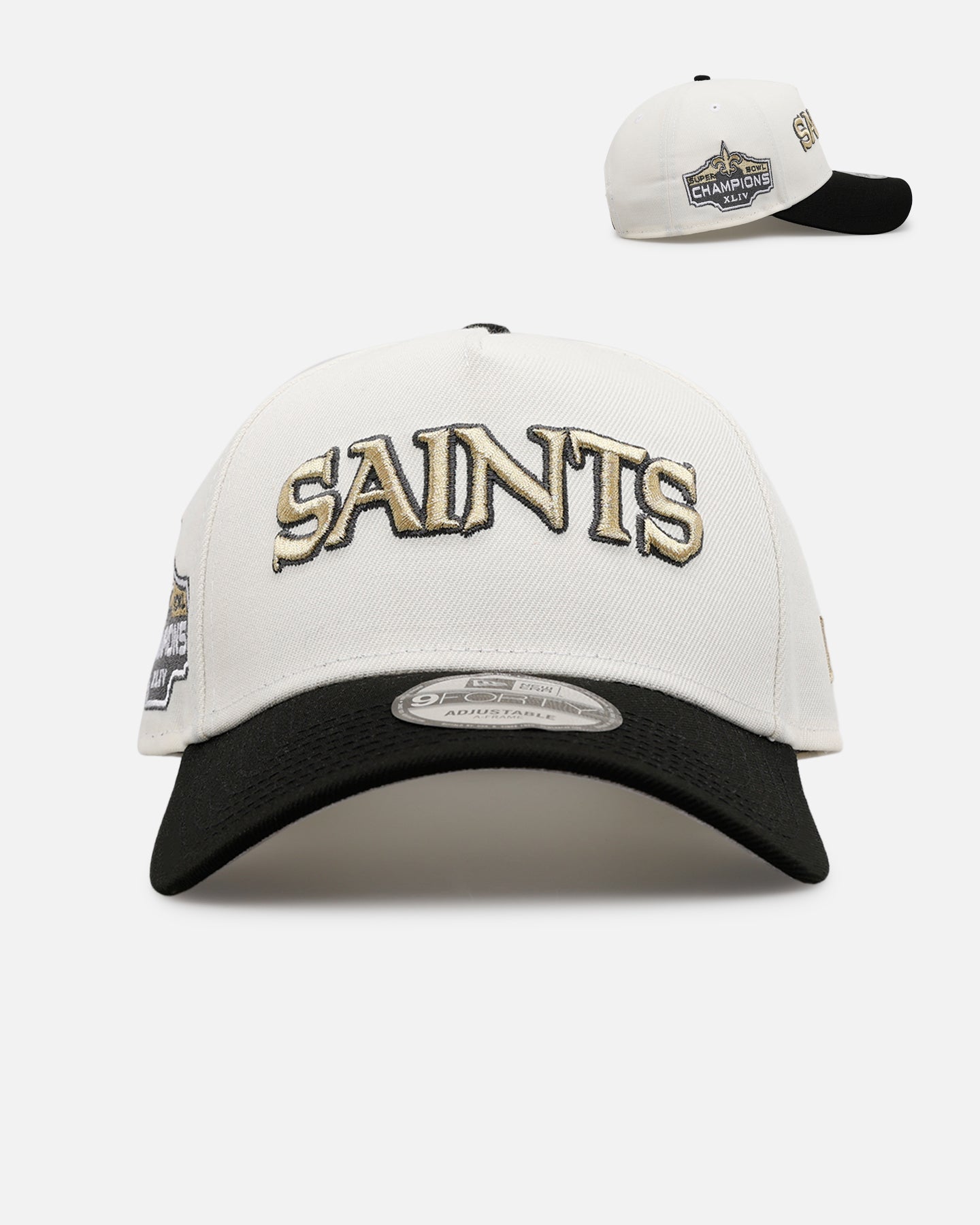 New Era New Orleans Saints 'Chrome Metallic Wordmark' 9FORTY A-Frame Snapback Chrome