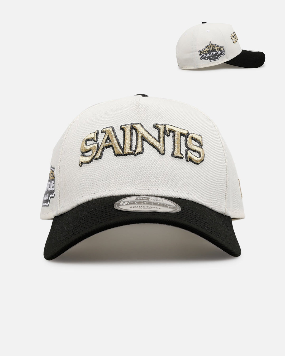 New Era New Orleans Saints 'Chrome Metallic Wordmark' 9FORTY A-Frame Snapback Chrome