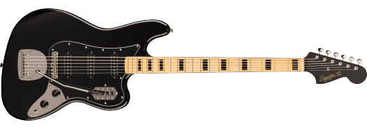 Squier FSR Classic Vibe™ Bass VI, Maple Fingerboard, Black Pickguard, Matching Headstock, Black by FMIC